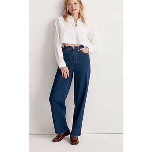 Madewell Dark Blue Flare & Wide Leg Jeans